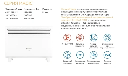 Электроконвектор Loriot LHCI-1500 KM