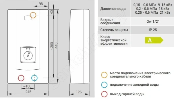 Водонагреватель Kospel PPH2-09 Hydraulic