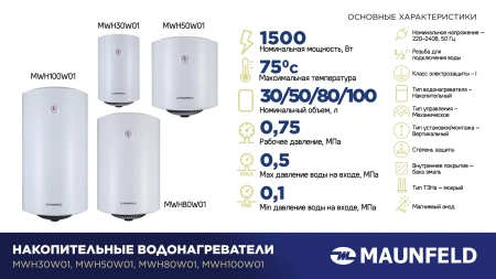 Водонагреватель MAUNFELD MWH50W01