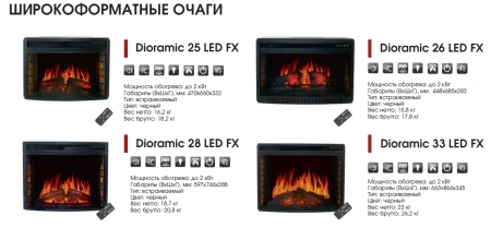 Электрический камин Royal Flame Dioramic 33 LED FX