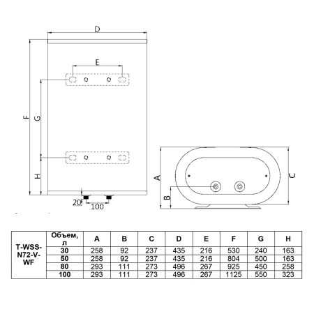 Водонагреватель Timberk Home Intellect T-WSS80-N72-V-WF