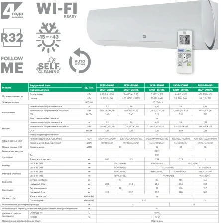 Кондиционер EuroKlimat Futura Inverter EKSF-35HNS/EKOF-35HNS