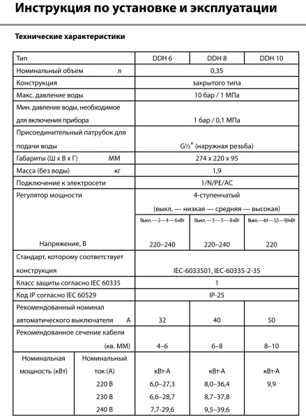 Водонагреватель STIEBEL ELTRON DDH 6