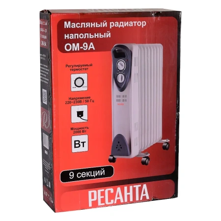 Масляный обогреватель Ресанта ОМ-9А