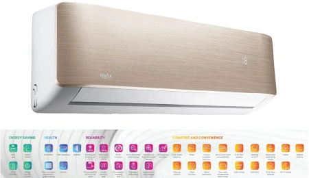 Кондиционер Vivax R+ Design ACP-09CH25AERI+ (золотистый)