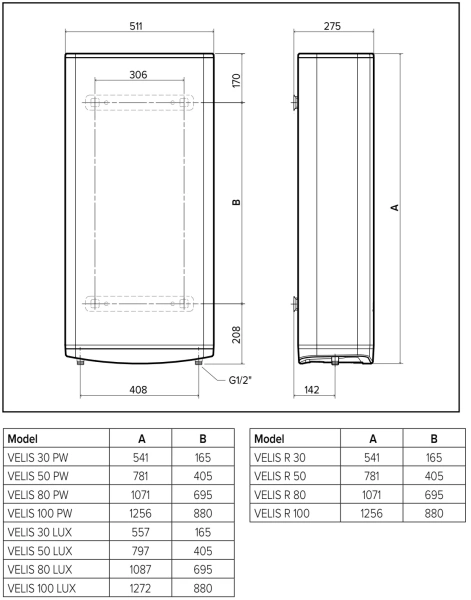 Водонагреватель Ariston Velis Lux Inox PW ABSE WiFi 80