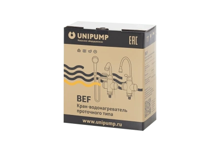 Водонагреватель Unipump BEF-001-02 с дисплеем и гибким изливом