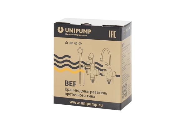 Водонагреватель Unipump BEF-001-02 с дисплеем и гибким изливом