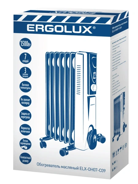 Масляный обогреватель Ergolux ELX-OH07-C09
