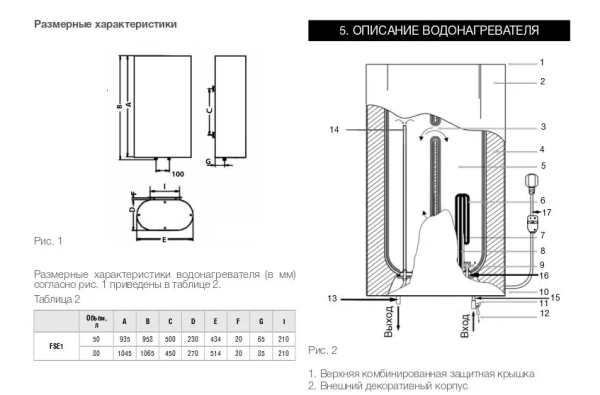 Водонагреватель Timberk Intact SWH FSE1 80 V